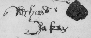 Richard Baker signature 1689