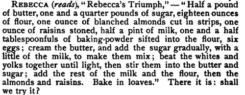Rebecca's Triumph cake recipe
