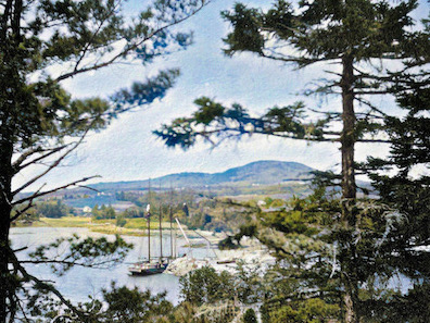 4b Blue Hill granite schooner